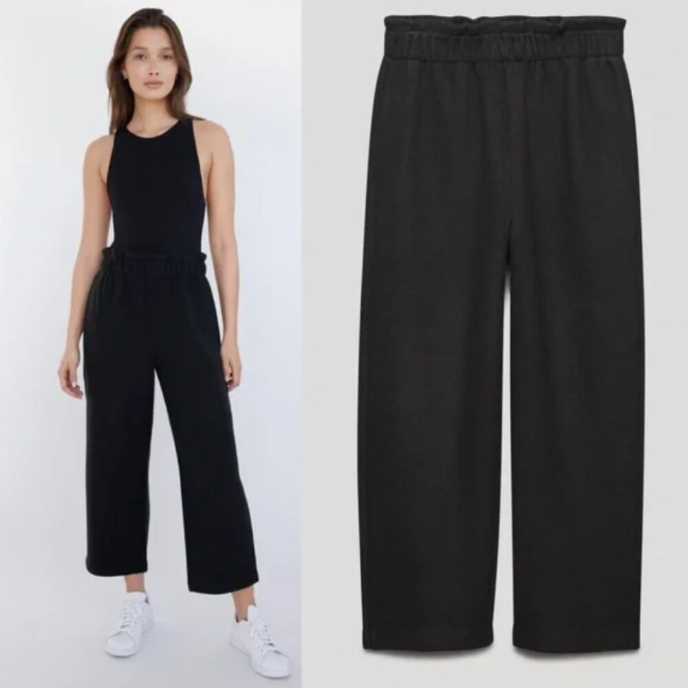 Aritzia The Group by Babaton Powell Pant Black High Rise Crop Thick Warm Fleece